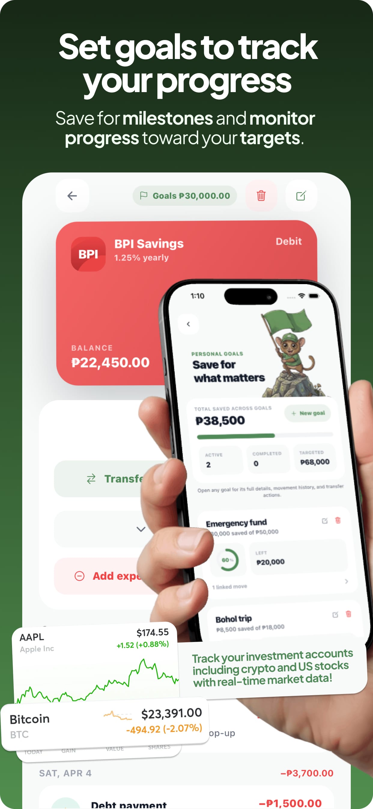 Set goals and track progress