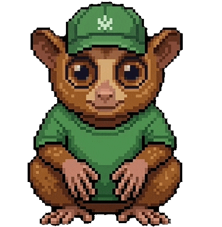 Tarsi mascot waving hello